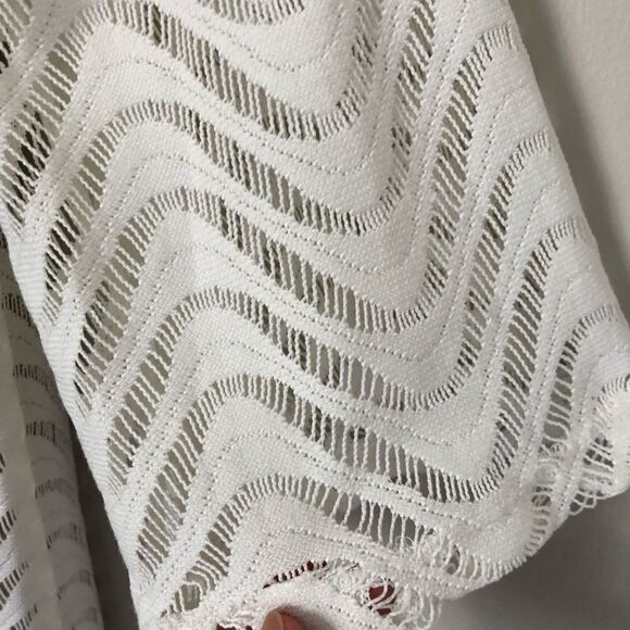 Emma & Michele Cream/Tan 3/4 Sleeve Crochet Sheath Stretch Dress Size Medium - Picture 8 of 12